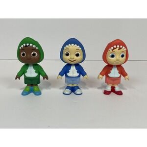 CoComelon Shark Hoodie Figures JJ Cody Nina 3" Articulated Toy Set‎ 3 Pack